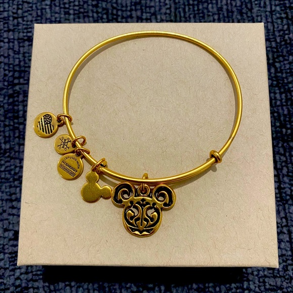 Alex and Ani Disney Mickey Head Filigree Bracelet Rare - Picture 1 of 4